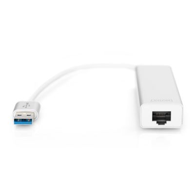 2. HUB 3-port USB 3.0 SuperSpeed with LANGigabit LAN adapter, aluminum
