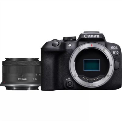 13. Canon EOS R10 + RF-S 18-45mm F4.5-6.3 IS STM Mirrorless camera 24.2 MP CMOS 6000 x 4000 px Black