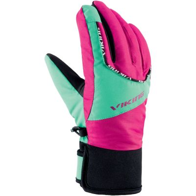 VIKING Fin Ski Kids pink ski gloves 4