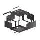 8. LANBERG WALL-HUNG RACK CABINET 19" 6U 600X600 METAL DOOR BLACK (FLAT PACK) WF01-6606-00B