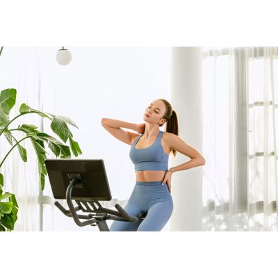 16. OVICX Q200X magnetic exercise bike with 15.6" TFT touchscreen, WIFI bluetooth & app