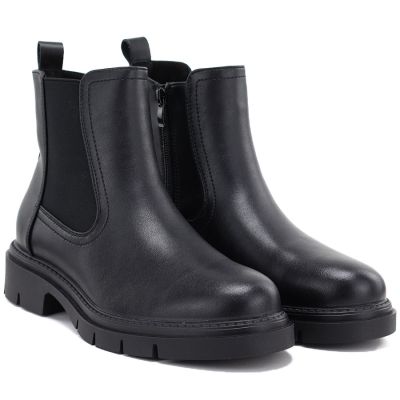 4. Women's leather ankle boots, black Sergio Leone BT-01-S