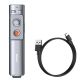 Baseus Orange Dot Wireless Presentation Laser Pointer - Gray (with battery)