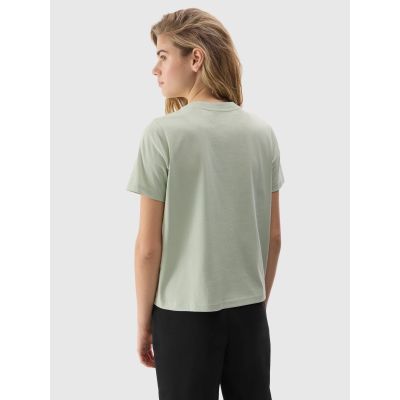 3. Women's plain organic cotton T-shirt 4F