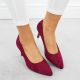 12. Women's fuchsia suede pumps, Sergio Leone 1336