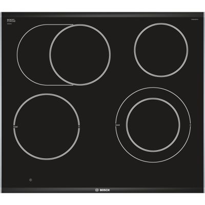 4. BOSCH PKN675DP1D ceramic hob (4 cooking zones; black)