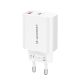3. Wozinsky WLS-20W 20W USB-A USB-C Wall Charger with 1m USB-C - USB-C Cable - White