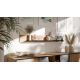 2. OVO shelf 130x20xH15 oak/concrete