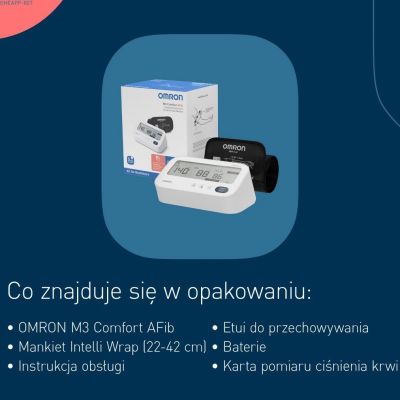 6. Omron M3 COMFORT AFIB blood pressure monitor + power supply
