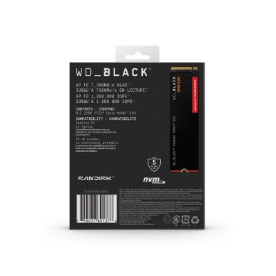 6. WD Black SN850X WDS400T2X0E SSD (4 TB ; M.2; PCIe NVMe 4.0 x4)