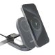 SBS 3-in-1 Foldable Wireless Charging Station QI2 MFI - Made for iPhone - Black