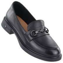 Women's leather brogues, black, Vinceza 39991
