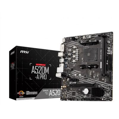 3. MSI A520M-A PRO AM4 2DDR4 Motherboard