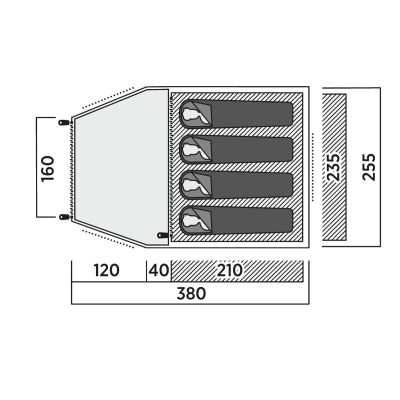 6. Easy Camp Kinn 4 Dome Tent Green