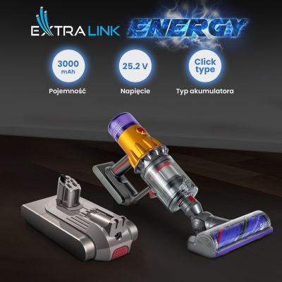 9. Extralink EX.22981 Battery for DYSON, V11 (CLICK TYPE) 25.2V 3000MAH Industrial