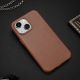 7. Dux Ducis Naples iPhone 14 Plus Magnetic Leather Case MagSafe Brown