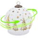 4. DECORATIVE GLASS LED BAUBLE 12 CM SPARKLING ROTATING – WHITE
