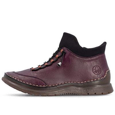 3. Women's insulated ankle boots, burgundy, Rieker 53650-30