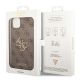 8. Guess 4G Big Metal Logo Case for iPhone 14 - Brown