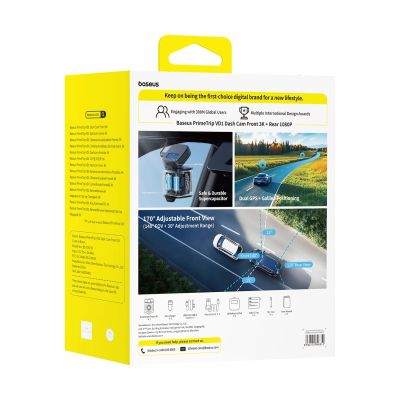 9. Baseus PrimeTrip VD1 car camera video recorder 2K+1080p - black