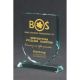 6. Engraved glass trophy with case + paint filling
