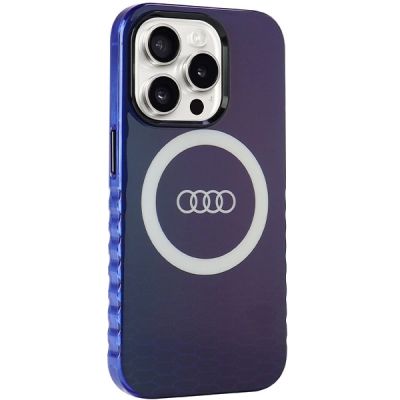6. Audi IML Big Logo MagSafe case for iPhone 15 Pro - blue