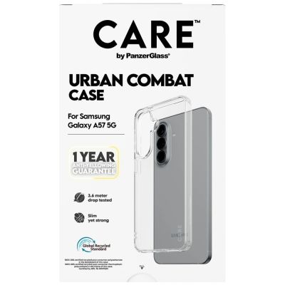 3. CARE by PanzerGlass Flagship Urban Combat Case for Samsung Galaxy A57 - Transparent