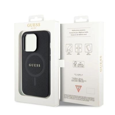 8. Guess GUHMP15XPSAHMCK iPhone 15 Pro Max 6.7" black/black hardcase Saffiano MagSafe