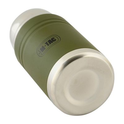 7. M-TAC Olive stainless steel lunch thermos with spoon, capacity 750 ml.