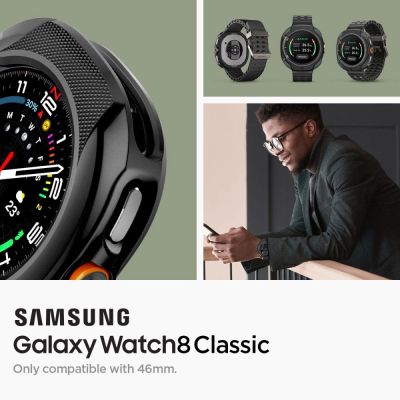 8. Spigen Liquid Air Case for Samsung Galaxy Watch 8 Classic 46mm - Black