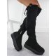 3. Women's Black Suede Platform Boots Big Star SS274264