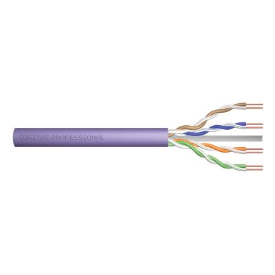DIGITUS installation cable cat.6, U/UTP, Dca, AWG23/1, LSOH, 305m, purple, carton