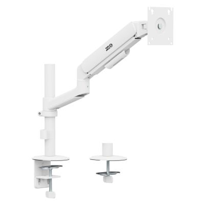 6. ERGO OFFICE MONITOR HOLDER / HANGER GAS SPRING, 17"-32", 1-10KG, MATTE WHITE, MAX. VESA 100X100 ER-691 W
