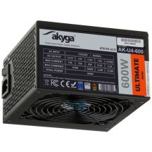 Akyga AK-U4-600 600 W power supply module, 20+4-pin ATX, ATX, Black