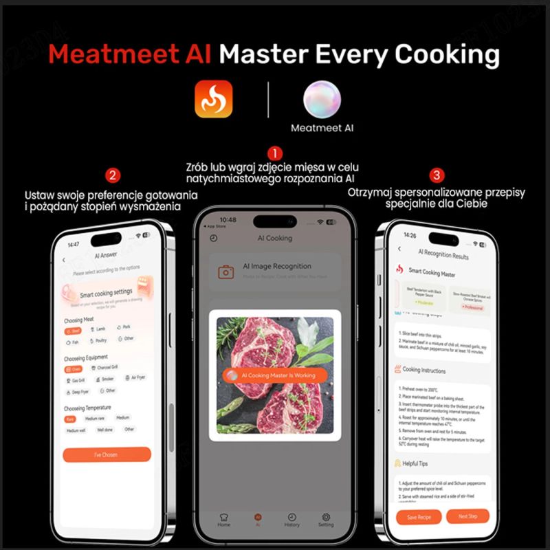 11. Meatmeet X Pro Kitchen Thermometer with Bluetooth/WiFi App for Grill, Oven, Smoker - Black