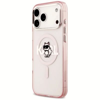 2. Karl Lagerfeld IML Choupette Sketch Logo MagSafe Case for iPhone 17 Pro Max - Pink