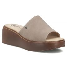 Filippo DK7798 Women's Taupe Leather Slides