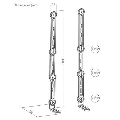3. MACLEAN VESA MOUNT FOR SOUNDBAR UNIVERSAL 15KG MAX MC-335