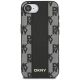 3. DKNY Leather Checkered Mono Pattern MagSafe iPhone 16e Case - Black