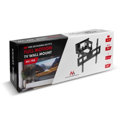 9. MACLEAN TV MOUNT, MAX VESA 600X400, 32-85", 60KG, VERTICAL AND HORIZONTAL ANGLE ADJUSTMENT, PROFILE 65-390MM, BLACK MC-789