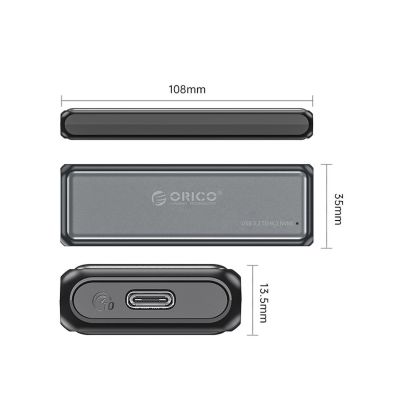 2. Orico DDM2-C3-G2 M.2 NVME USB-A USB-C 3.2 10Gb/s Disk Drive - Gray