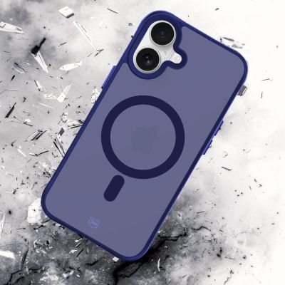 21. 3mk Smoke MagCase for iPhone 16 - Blue-Translucent