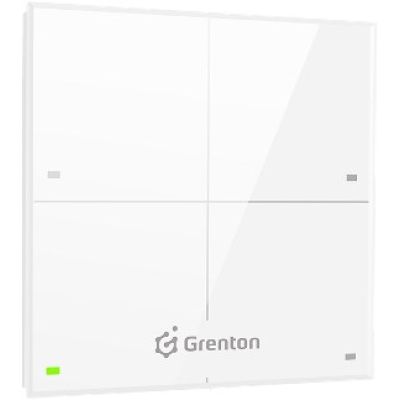 Grenton touch panel / 4 touch fields / TF-Bus / white glass front