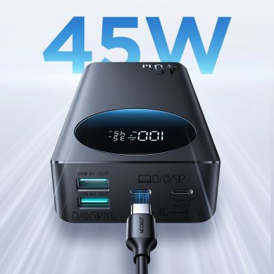 14. Joyroom JR-PBF02 Pro 20000 mAh 45W Powerbank with Digital Display 2x USB-A 2x USB-C - Black