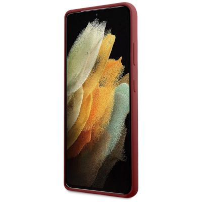 5. Mercedes Silicone Line Case for Samsung Galaxy S21 Ultra - Red