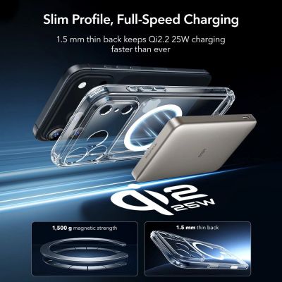 6. ESR Classic Hybrid MagSafe + Tempered Glass Set for iPhone 17 Pro Max - Clear