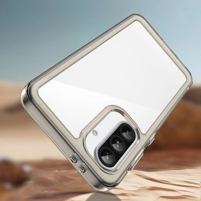 6. Outer Space Case for Samsung Galaxy A56 Cover with Flexible Frame - Semi-Transparent, Black