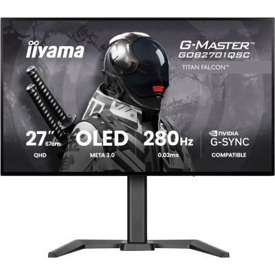iiyama G-MASTER GOB2701QSC-B1 computer monitor 68.6 cm (27") 2560 x 1440 px 2K Ultra HD OLED Black