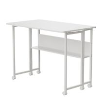 Maclean folding desk/table, white, mobile, 100x58cm, max. 50kg, MC-126 W