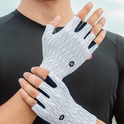 9. Rockbros Road Cycling Gloves Size: XL - White/Black